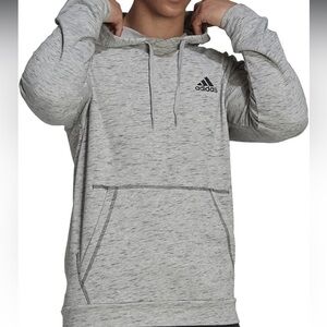 Men’s Adidas Essentials Melange Embroidered Small Logo Hoodie Size L